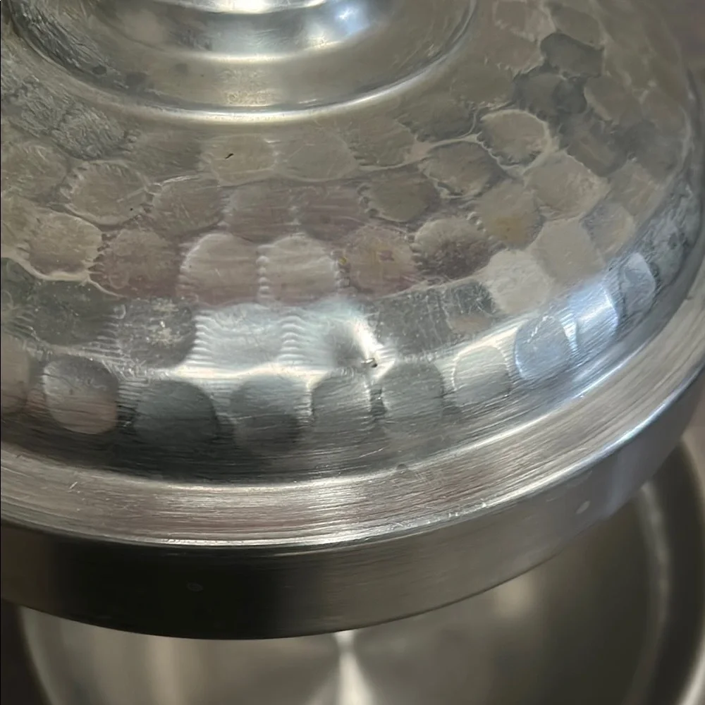 NASCO-Italy MCM 50’s Hammered Aluminum Ice bucket Vintage #0210255